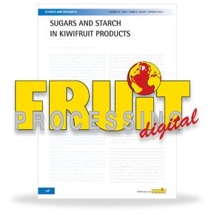 Sugars and starch in kiwifruit products