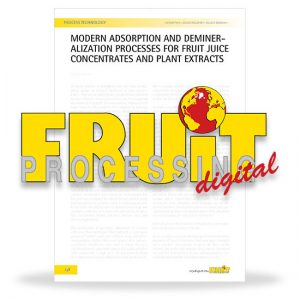 Modern adsorption and demineralization processes for fruit juice concentrates and plant extracts