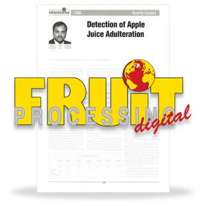 Detection of apple juice adulteration