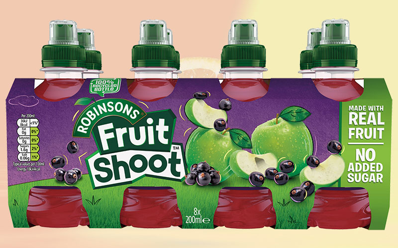 Britvic: Fruit Shoot bottles move to 100 % recycled clear plastic alongside new recipe and design