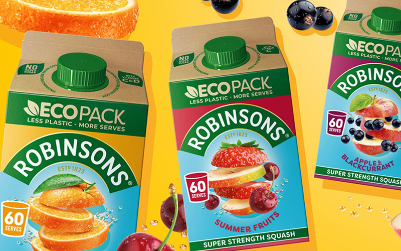 Robinsons launches super strength squash in plant-based carton