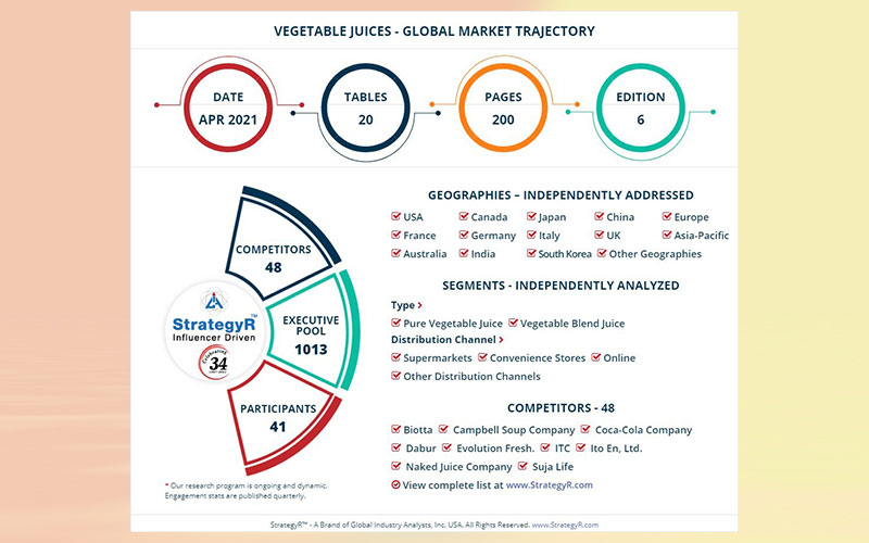 New analysis from Global Industry Analysts reveals steady growth for vegetable juices