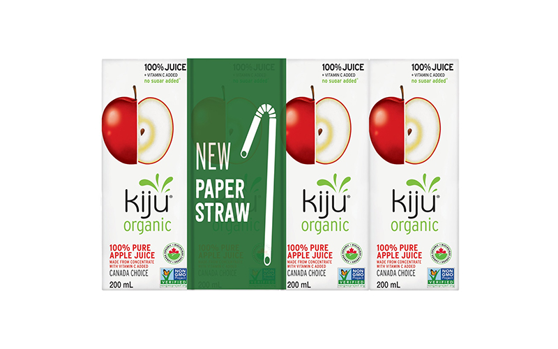 Lassonde: First in Canada to launch paper straws and recyclable packaging for its Kiju and Simple Drop beverage products