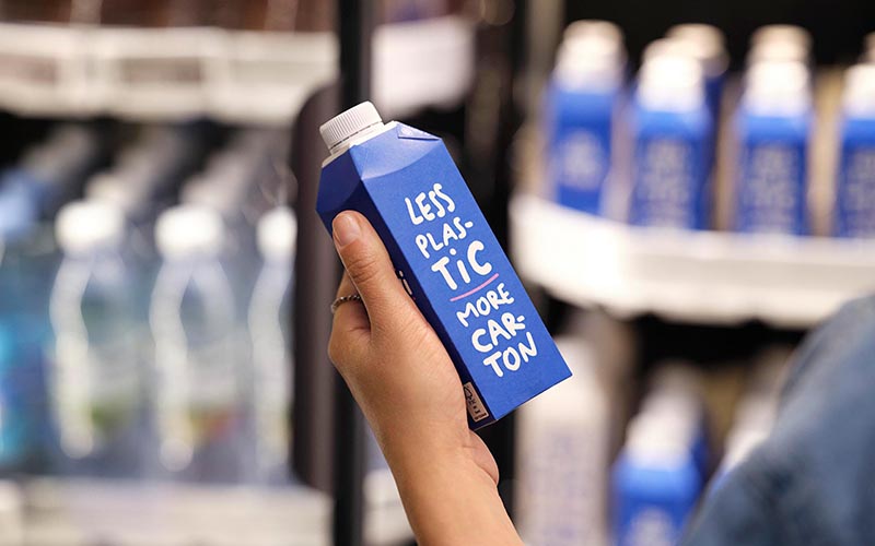 “Less plastic – more carton”: SIG launches unique on-the-go carton bottle SIG DomeMini