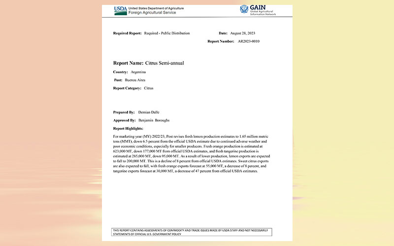 Argentina: Citrus semi-annual