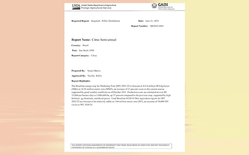 Brazil: Citrus semi-annual