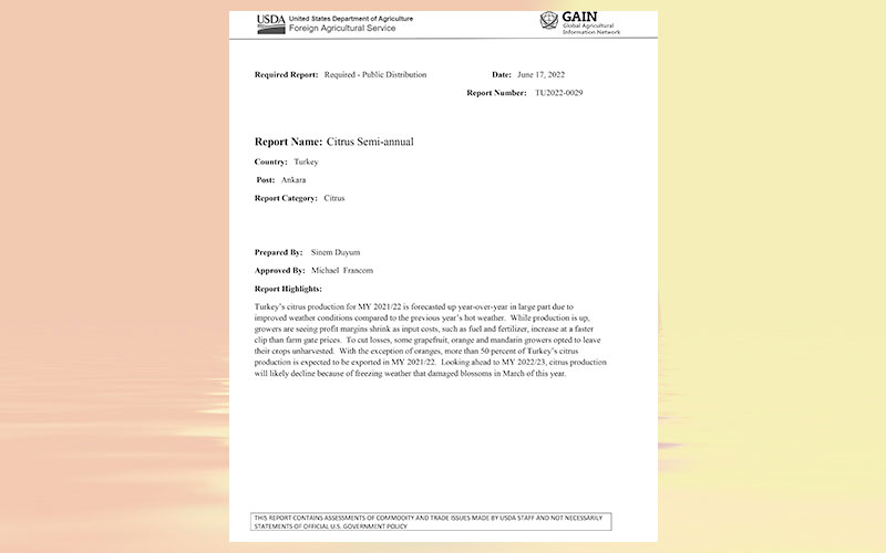 Turkey: Citrus semi-annual