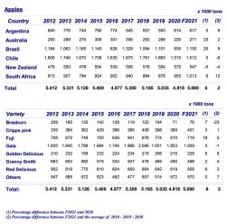 World Apple and Pear Association (WAPA) presents annual Southern Hemisphere production forecast